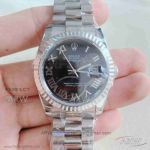 Perfect Replica Rolex Datejust 36mm Automatic Watch For Sale - Roman Numerals Black Dial